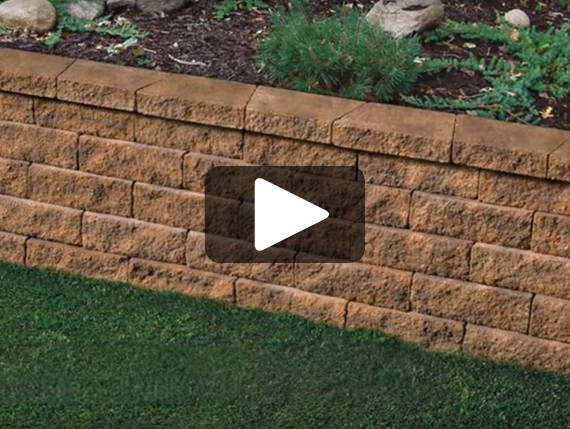 Installing a Retaining Wall Battered or Vertical Using Tango<sup class='supt'>™</sup> Lawn-and-Garden Project Block