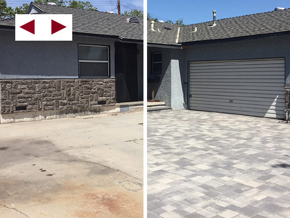 Gray-Charcoal-Moss Courtyard Driveway