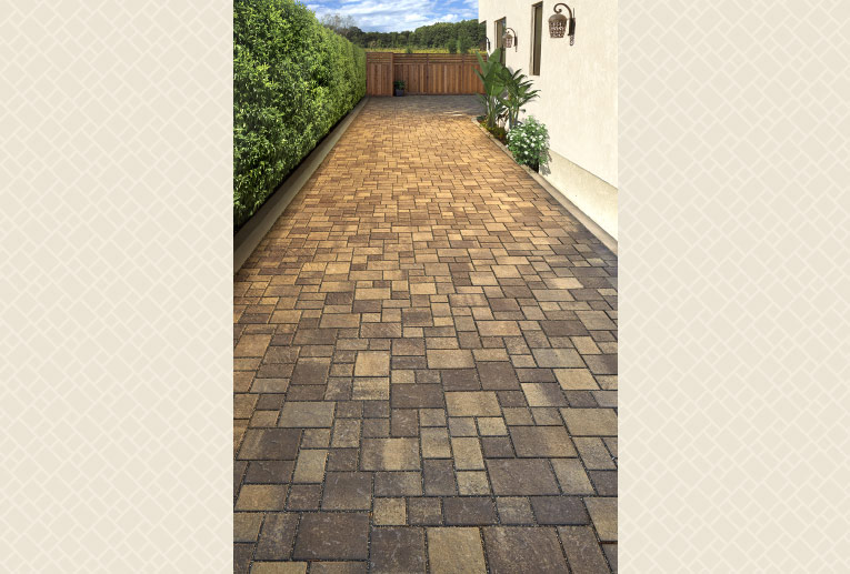 Permeable Slate Sand-Stone-Mocha driveway