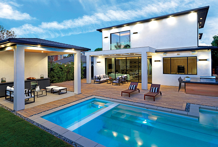 Timberline Stone-Adobe-Mocha backyard patio & pool deck