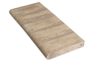 blended adobe copper mocha color profile 6 by 14 inch bullnose coping.