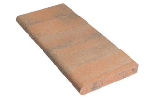 blended cream terracotta brown color profile 6 by 14 inch bullnose coping.