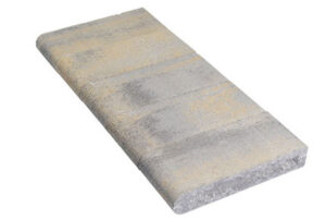 blended dark gray copper charcoal color profile 6 by 14 inch bullnose coping.