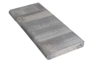 blended dark gray charcoal color profile 6 by 14 inch bullnose coping.