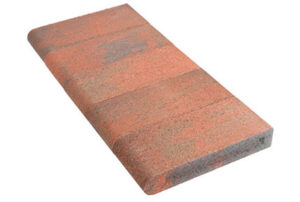 blended red brown charcoal color profile 6 by 14 inch bullnose coping.