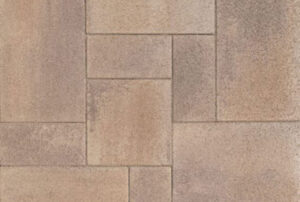 Blended Adobe Copper Mocha Paseo one & two paving stones color profile.