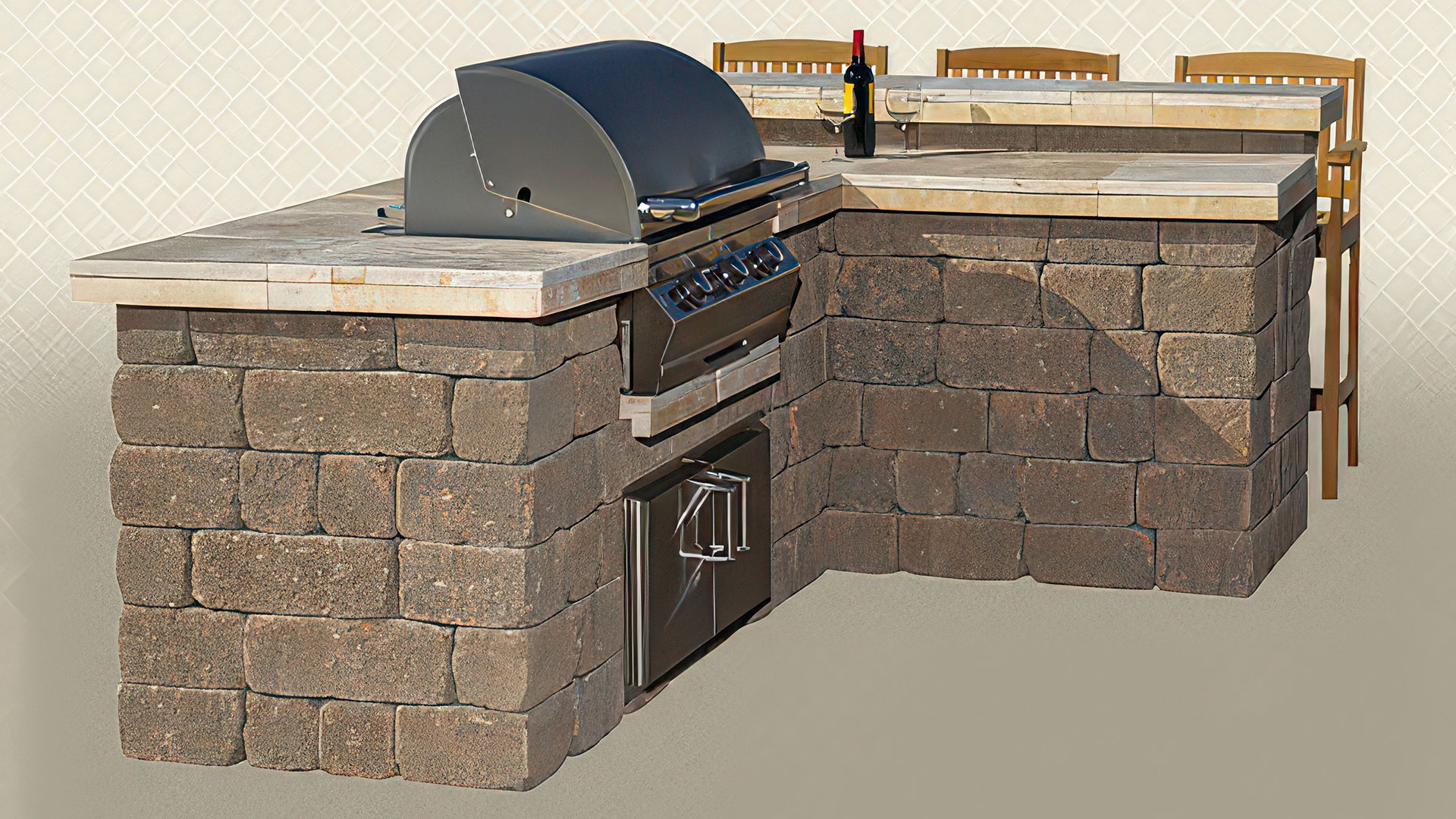 stonewall two l shaped bbq.