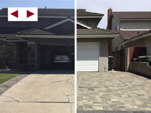 before and after split image of project.