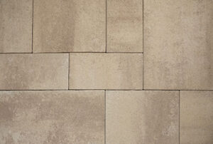 Blended Light sand gray stone porcellana paving stones.